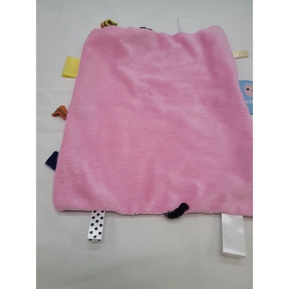 Snooze Baby Security Blanket Pink  And Pink and White Checkered Blanket Lovey - Picture 5 of 12